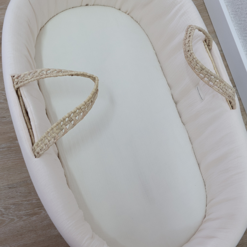 Moisés de Mimbre y Bambú Beige - Imagen 2